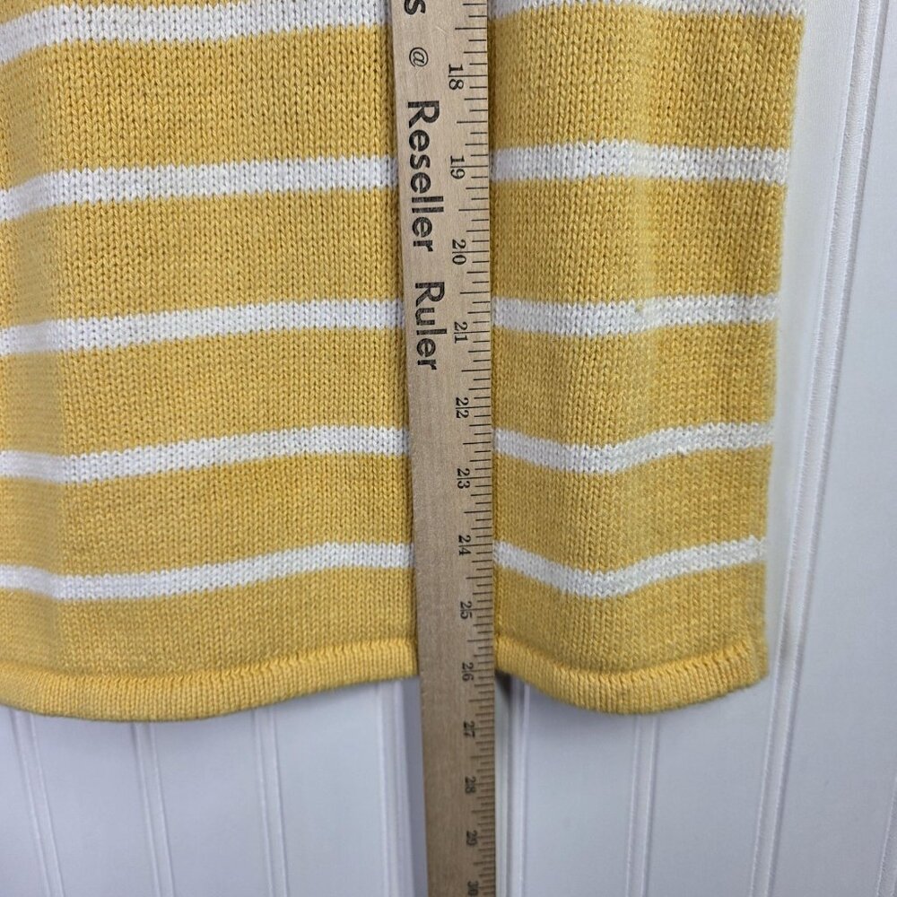 Vintage Sag Harbor Sweater Medium Yellow Lighthouse Coastal Nautical Preppy Y2K - Picture 6 of 10